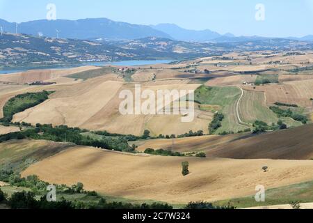 Cairano - Panorama di campi coltivati Banque D'Images