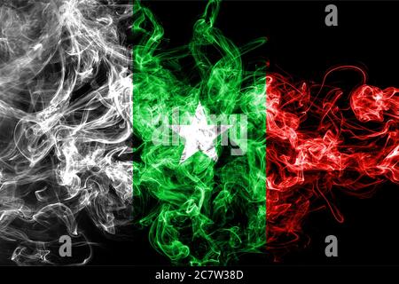 La fumée de la Casamance, drapeau territoire dépendant d'un drapeau Banque D'Images