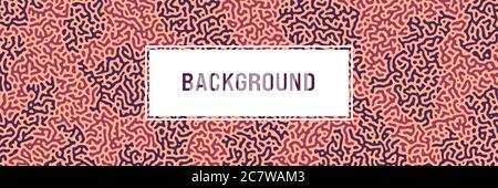 Arrière-plan de Turing, texture liquide organique. Motif avec des formes d'encre fluide, couleur chocolat. Toile de fond panoramique, modèle graphique panoramique. VVecto Illustration de Vecteur