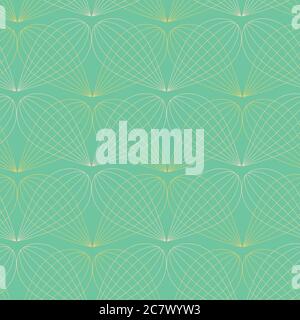 formes linéaires motif vectoriel vert frais sans couture Illustration de Vecteur