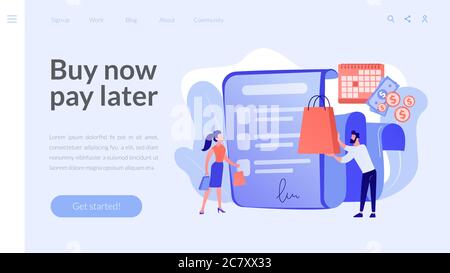 Page d'accueil de l'ajournement du concept de paiement Illustration de Vecteur