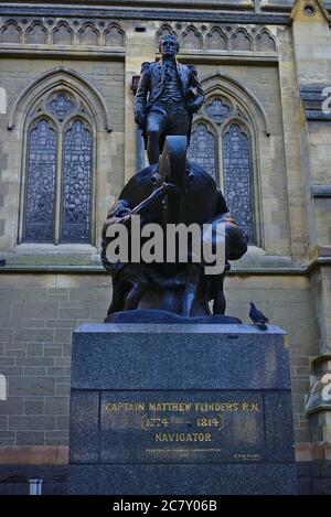 Melbourne, Victoria / Australie - 23 2018 décembre : statue du capitaine Matthew Flinders Banque D'Images