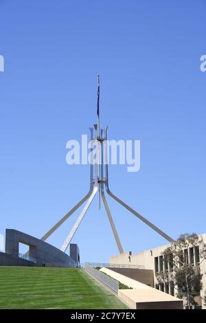 CANBERRA, AUSTRALIE - 8 NOVEMBRE 2009 : le Parlement est le lieu de rencontre du Parlement australien situé à Canberra. Il a été ouvert le 9 Banque D'Images