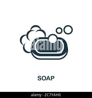 Icône SOAP. Un élément simple de la collection hygiène. Icône de savon créatif pour la conception de sites Web, les modèles, les infographies et plus encore Illustration de Vecteur