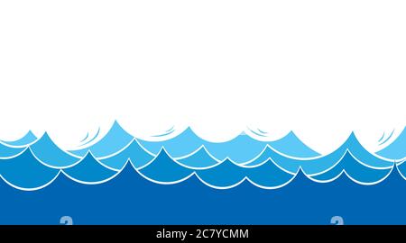 Fond de vecteur de couche zigzag bleu vague de mer Illustration de Vecteur