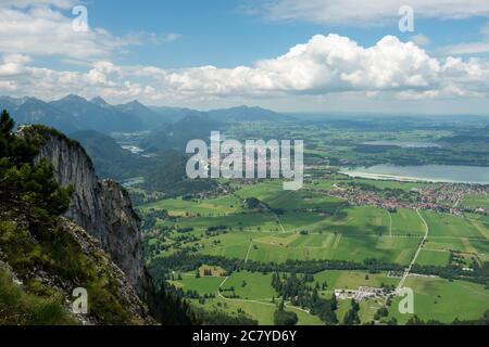 Vue de Tegelberg vers Füssen Banque D'Images