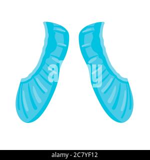 Surchaussures pour l'hygiène personnelle. Bleu. Illustration vectorielle Illustration de Vecteur