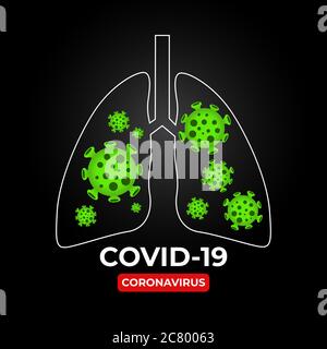 covid 19 infection du coronavirus poumons illustration malade Banque D'Images