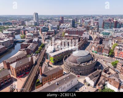 2020 mai, Royaume-Uni : voies de chemin de fer de Leeds et Corn Exchange à Leeds Banque D'Images