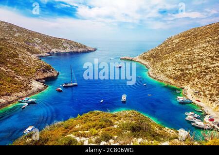 Porto Vromi sur l'île de Zakynthos, Grèce Banque D'Images