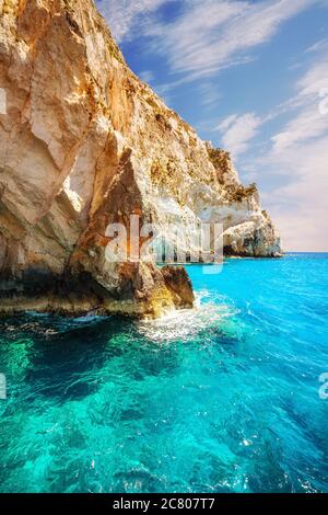 Grottes de Keri sur l'île de Zakynthos, Grèce Banque D'Images