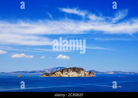 Île de Marathonisi près de Zakynthos, Grèce Banque D'Images
