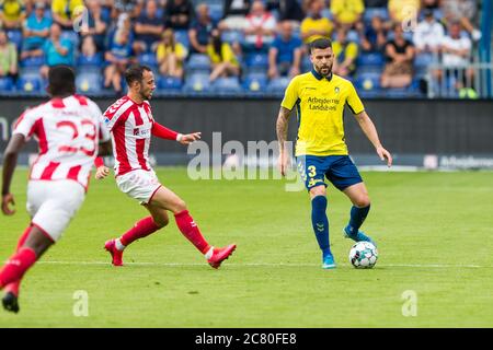 Brondby, Danemark. 19 juillet 2020. Anthony Jung (3) de Broendby SI on le voit pendant le match 3F Superliga entre Broendby IF et AAB au stade Brondby. (Crédit photo : Gonzales photo/Alamy Live News Banque D'Images