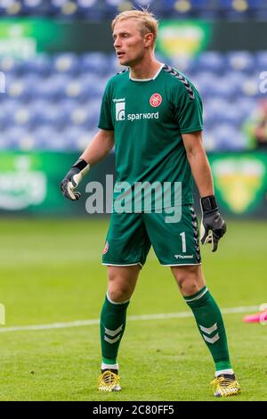 Brondby, Danemark. 19 juillet 2020. Le gardien de but Jacob Rinne (1) de l'AAB vu pendant le match 3F Superliga entre Broendby IF et AAB au stade Brondby. (Crédit photo : Gonzales photo/Alamy Live News Banque D'Images