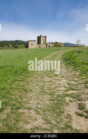 Photo verticale du château des Arques à Arques, France Banque D'Images