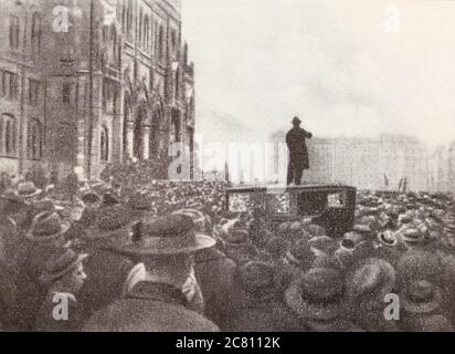 Rassemblement à Budapest le 16 novembre 1918. Banque D'Images