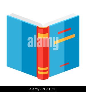 Illustration stylisée d'un livre ouvert. Illustration de Vecteur