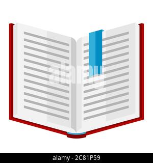 Illustration stylisée d'un livre ouvert. Illustration de Vecteur