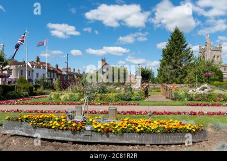 Amersham Garden of Remembrance (jardins commémoratifs) dans la vieille ville d'Amersham, Buckinghamshire, Royaume-Uni. Banque D'Images