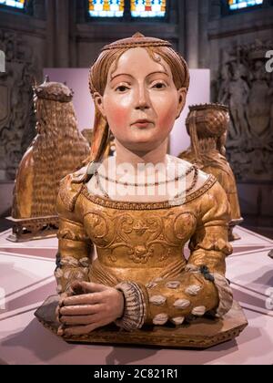 Busto relicario. Museo Diocesano de Arte Sacro. Catedral de María Inmaculada (Catedral Nueva). Vitoria. Álava. País Vasco. Espagne Banque D'Images