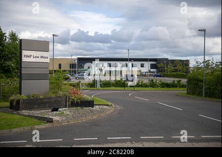 Low Moss près de Bishopbriggs, Écosse, Royaume-Uni. 20 juillet 2020. Photo : prison de Lowmoss. Le Service pénitentiaire écossais a confirmé le décès du détenu Paul Dowds, 45 ans, qui était en détention provisoire à la prison de HM Low Moss, qui est l'une des extrémités de Bishopbriggs, Glasgow. Une enquête sur un accident mortel doit être tenue. Crédit : Colin Fisher/Alay Live News Banque D'Images