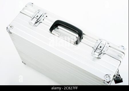 coffre, valise, métal, sécurité, voyage, pratique, manier, sécurité, chiffrement, transport, secret, bras, coffre, documents, surveillé, affaires, contrats, Banque D'Images