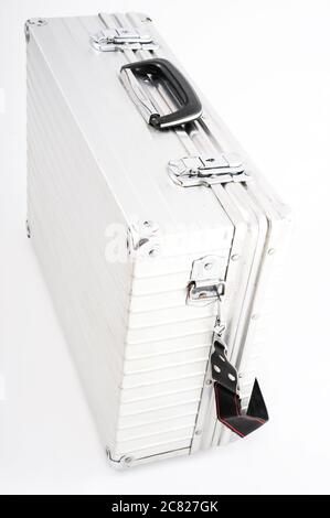 coffre, valise, métal, sécurité, voyage, pratique, manier, sécurité, chiffrement, transport, secret, bras, coffre, documents, surveillé, affaires, contrats, Banque D'Images