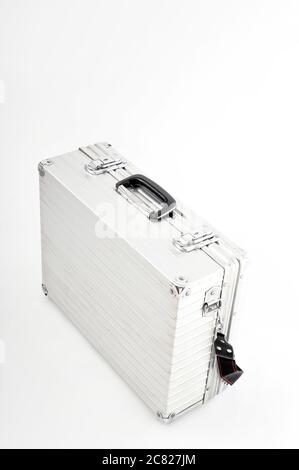 coffre, valise, métal, sécurité, voyage, pratique, manier, sécurité, chiffrement, transport, secret, bras, coffre, documents, surveillé, affaires, contrats, Banque D'Images