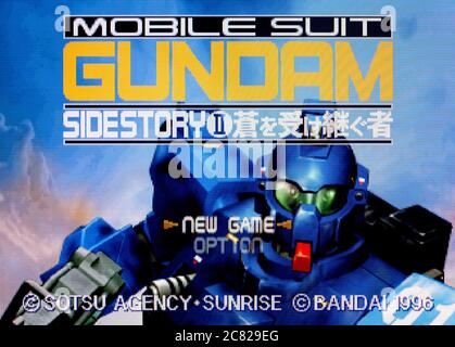 Costume mobile Gundam SideStory 2 - Sega Saturn Videogame - usage éditorial seulement Banque D'Images