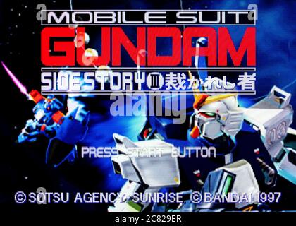 Costume mobile Gundam SideStory 3 - Sega Saturn Videogame - usage éditorial seulement Banque D'Images