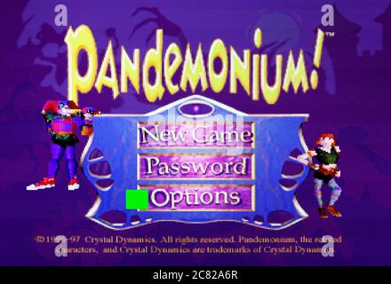 Pandemonium - Sega Saturne Videogame - usage éditorial seulement Banque D'Images