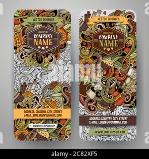 Dessins animés, bannières de café Illustration de Vecteur