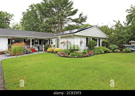 Maison de banlieue long Island New York Banque D'Images