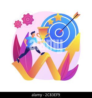 Métaphore du concept de vecteur de motivation personnelle Illustration de Vecteur