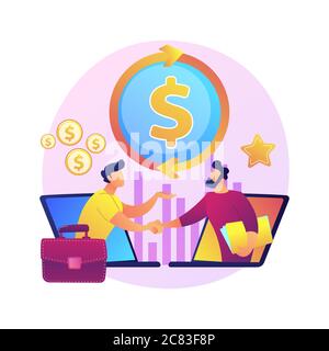 Métaphore du concept de vecteur de transaction commerciale Illustration de Vecteur