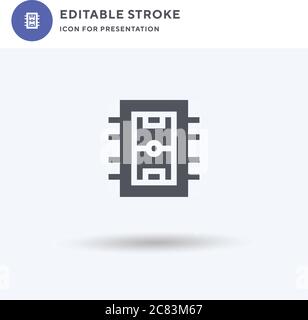 Symbole de football de table, signe plat rempli, pictogramme solide isolé sur blanc, illustration du logo. Icône de football de table pour la présentation. Illustration de Vecteur