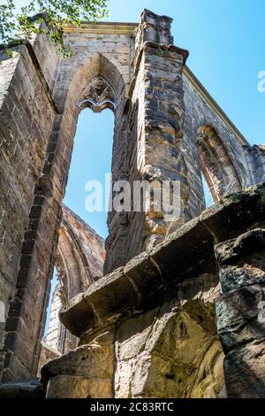 Ruines sur la montagne Oybin Banque D'Images