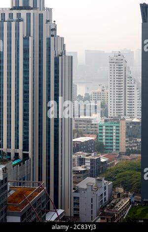 Brume et pollution autour de Bangkok ville autour de Sukhumvit, Thaïlande Banque D'Images
