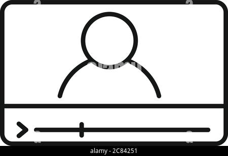 Icône de la vidéo en ligne de Storyteller. Outline storyteller icône de vecteur vidéo en ligne pour la conception de sites Web isolée sur fond blanc Illustration de Vecteur