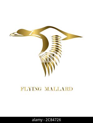 Logo de la pallard qui vole eps 10 Illustration de Vecteur