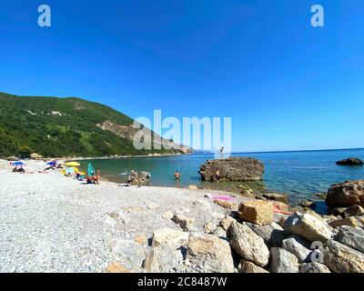 Jaz Beach, Budva, Monténégro Banque D'Images