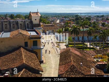 « Roof Story » de Trinidad, Cuba Banque D'Images