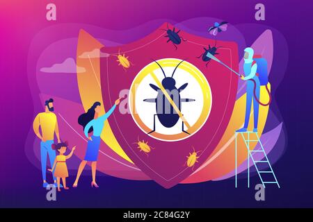 Illustration vecteur de concept de lutte contre les insectes nuisibles à la maison Illustration de Vecteur