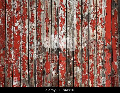 texture en bois rouge et gris avec des planches abîmés, arrière-plan rugueux avec espace de copie libre Banque D'Images