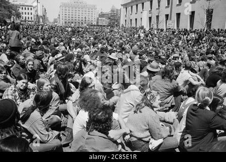 Manifestants anti-guerre, 14 mars au ministère de la Justice, Washington, D.C., États-Unis, Warren K. Leffler, 4 mai 1971 Banque D'Images