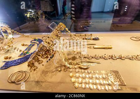 La couronne d'or du tombeau de Silla Cheonmachong, Musée national de Gyeongju, province de Gyeongsang du Nord, Corée du Sud Banque D'Images