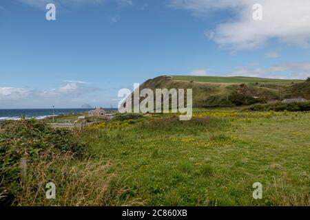 Ballantrea Coast Line, Village & sites touristiques Banque D'Images