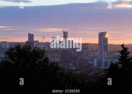 Bridgewater place dominant Leeds City Skyline. Banque D'Images