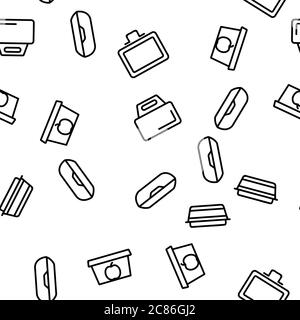 Boîte à lunch Vector sans coutures Illustration de Vecteur