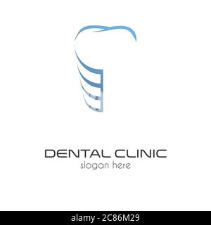 Modèle vectoriel d'icône de logo dentaire dentiste Illustration de Vecteur